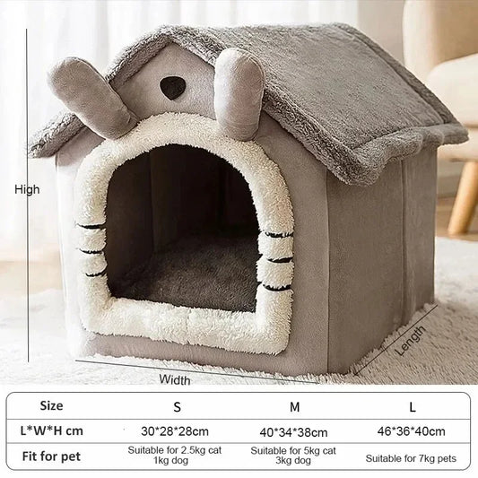 Casa cama para Mascotas - Suave y Cálida