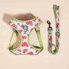 MIDEPET Cute Pink Heart Design Dog Harness Leash Set Reflective Made Polyester Nylon Valentine's Day Gift for Pets OEM/ODM