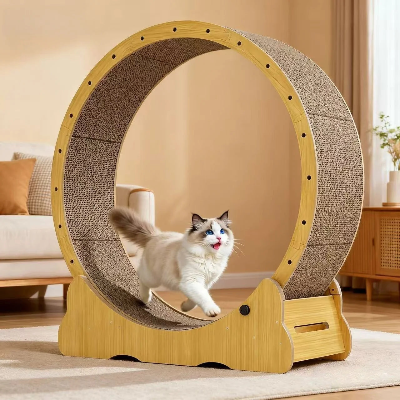 Customizable Cat Treadmill Eco-Friendly Corrugated MDF Material Modern-Classic Luxury Design Pet Interactive Movement ToySilent