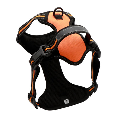 Pet Accessories Football Grid Reflective Explosion-Proof Dog Chest Harness Solid Pattern Walking Leash Set for Pets