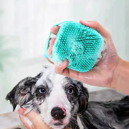 2in1 Pet Bathing Brush Multifunctional Massage Comb Shampoo Shower Gel Silicone Cleaning for Dog Cat All Pet Grooming Supplies
