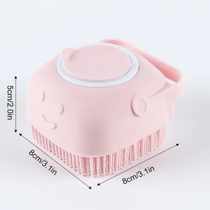 2in1 Pet Bathing Brush Multifunctional Massage Comb Shampoo Shower Gel Silicone Cleaning for Dog Cat All Pet Grooming Supplies