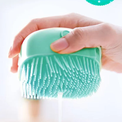 2in1 Pet Bathing Brush Multifunctional Massage Comb Shampoo Shower Gel Silicone Cleaning for Dog Cat All Pet Grooming Supplies