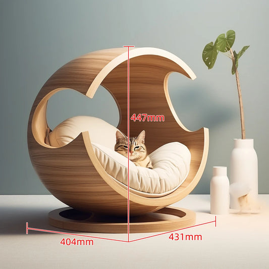 Cama de Madera para Mascotas