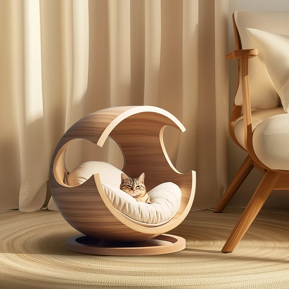 Cama de Madera para Mascotas