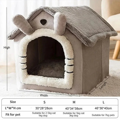 Casa cama para Mascotas - Suave y Cálida