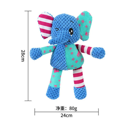 Pet Plush Toy Cat Dog Puzzle Toy Cute Animals Bite Resistant Interactive Squeaky Pet Dog Teeth Cleaning Chew Toy Pet Supplies