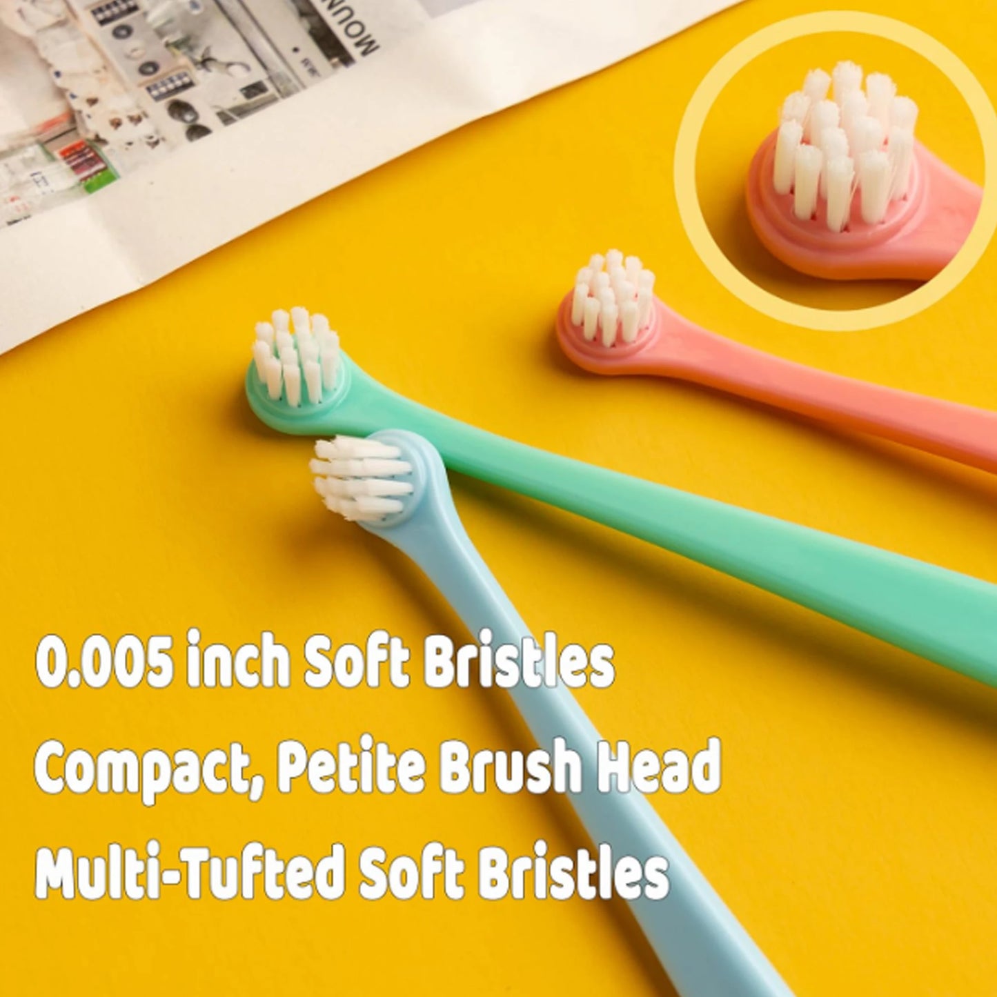 Set de 3 Cepillos Dentales para Mascotas