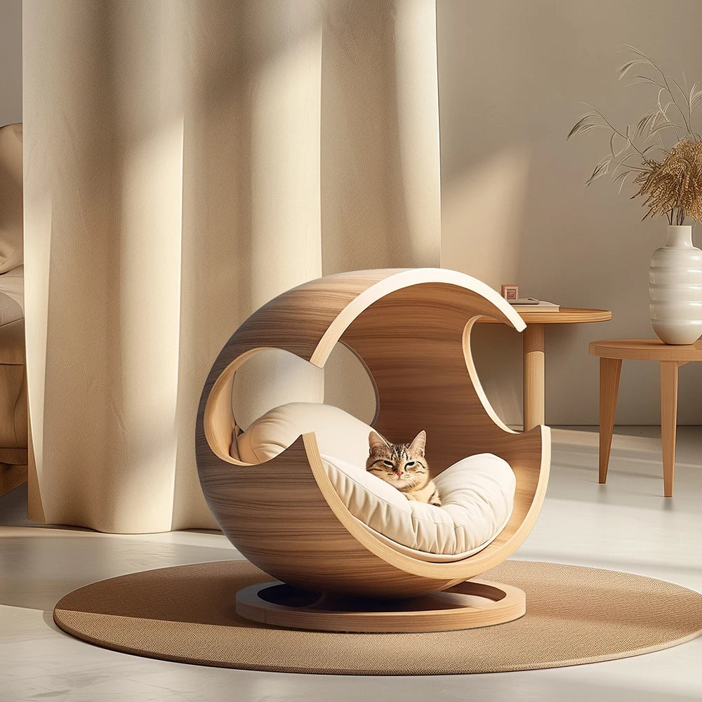 Cama de Madera para Mascotas