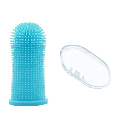 Cepillo Dental para Mascotas - Silicona Suave y Segura