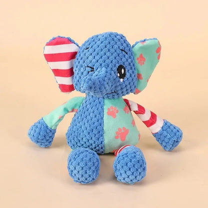 Pet Plush Toy Cat Dog Puzzle Toy Cute Animals Bite Resistant Interactive Squeaky Pet Dog Teeth Cleaning Chew Toy Pet Supplies